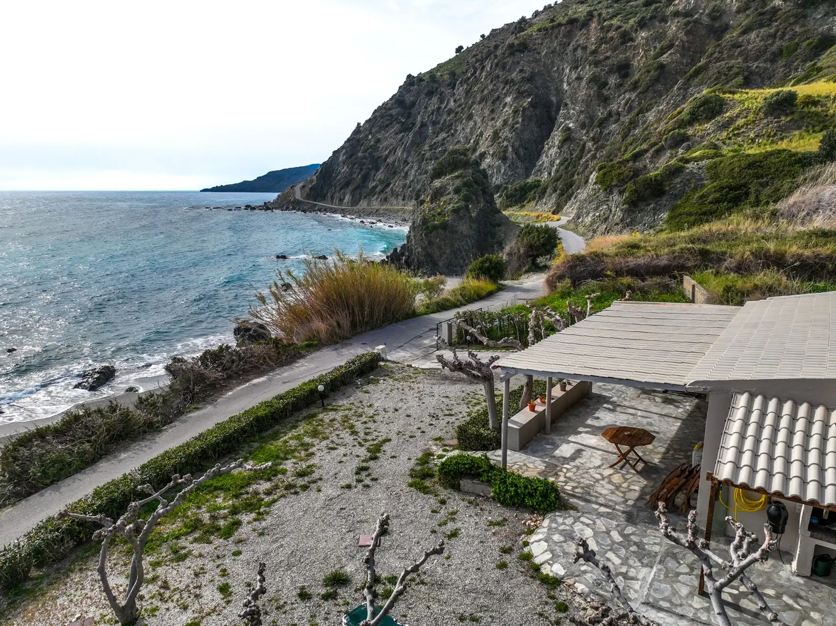 Anatolika exterior near the shore