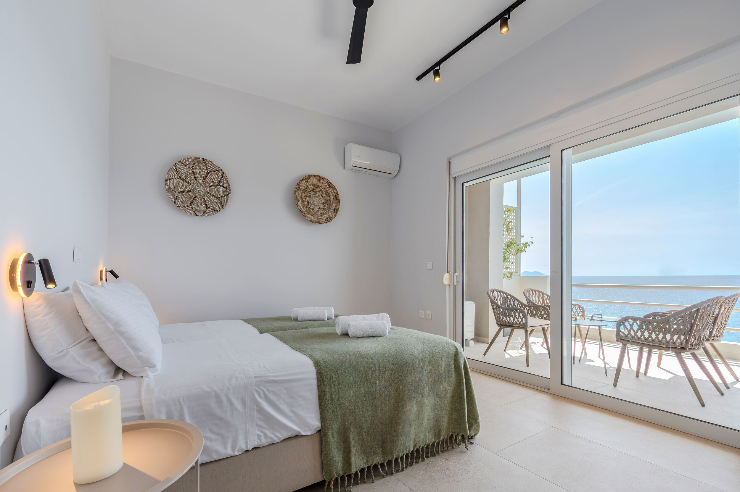 Bedroom and opening in a shared interior